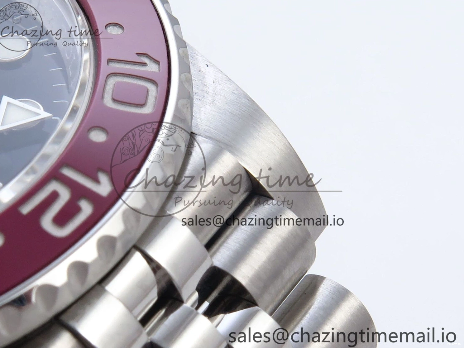 QF+ Bezel 1:1 Edition Blue Best Master II BLRO Steel 904L on SS SH3285 Dial Red 126710 GMT Black Bracelet 0427